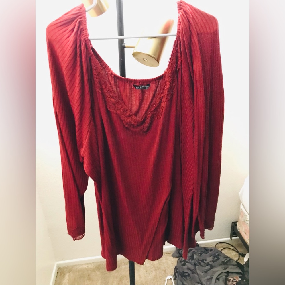Deep red top